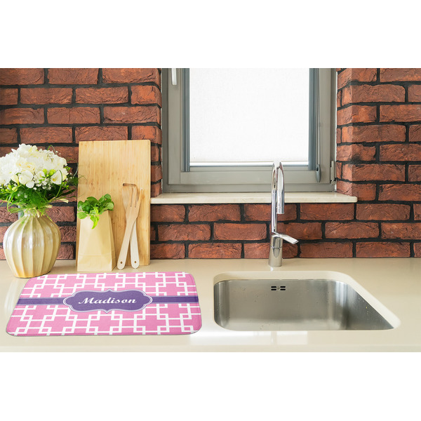 Linked Squares Dish Drying Mat - LIFESTYLE 2