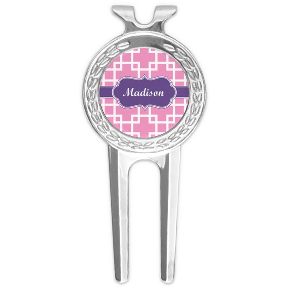 Custom Linked Squares Golf Divot Tool & Ball Marker (Personalized)