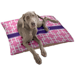 Linked Squares Dog Bed - Large w/ Name or Text