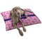 Linked Squares Dog Bed - Large LIFESTYLE