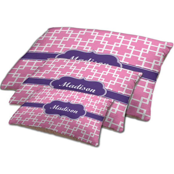 Linked Squares Dog Beds - MAIN (sm, med, lrg)