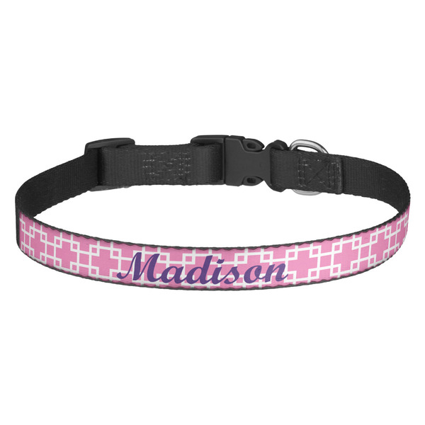 Custom Linked Squares Dog Collar (Personalized)