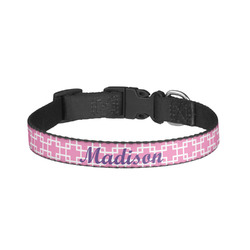 Linked Squares Dog Collar - Small (Personalized)