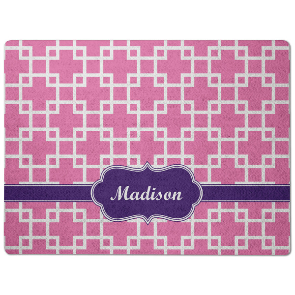 Linked Squares Dog Food Mat - Medium without bowls