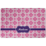 Linked Squares Dog Food Mat w/ Name or Text