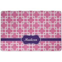 Linked Squares Dog Food Mat w/ Name or Text