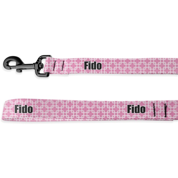 Custom Linked Squares Deluxe Dog Leash - 4 ft (Personalized)