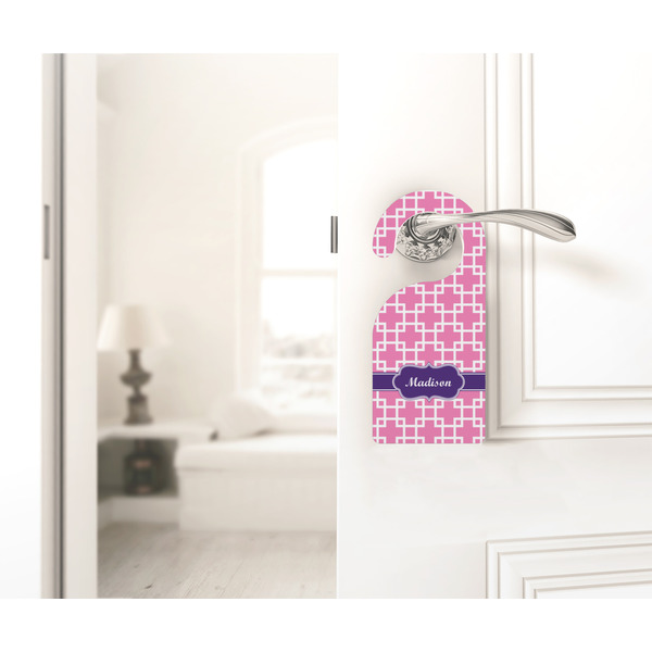 Linked Squares Door Hanger - LIFESTYLE