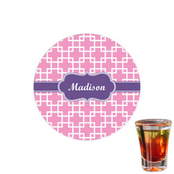 Linked Squares Printed Drink Topper - 1.5" (Personalized)