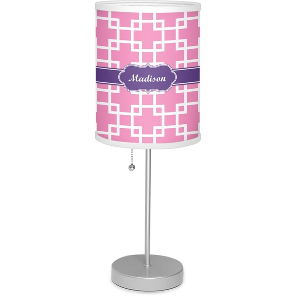 Custom Linked Squares Lamp with Drum Shade (Personalized)