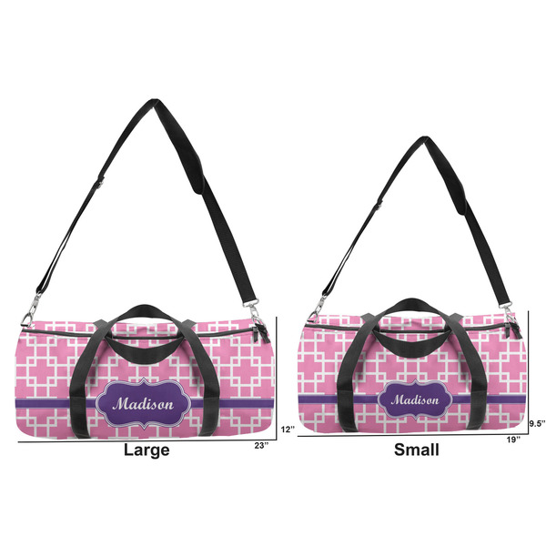 Linked Squares Duffle Bag Small and Large