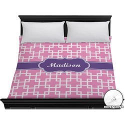 Linked Squares Duvet Cover - King (Personalized)