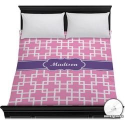 Linked Squares Duvet Cover - Full / Queen (Personalized)