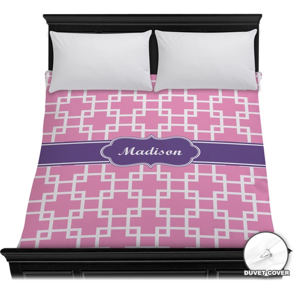 Custom Linked Squares Duvet Cover - Full / Queen (Personalized)
