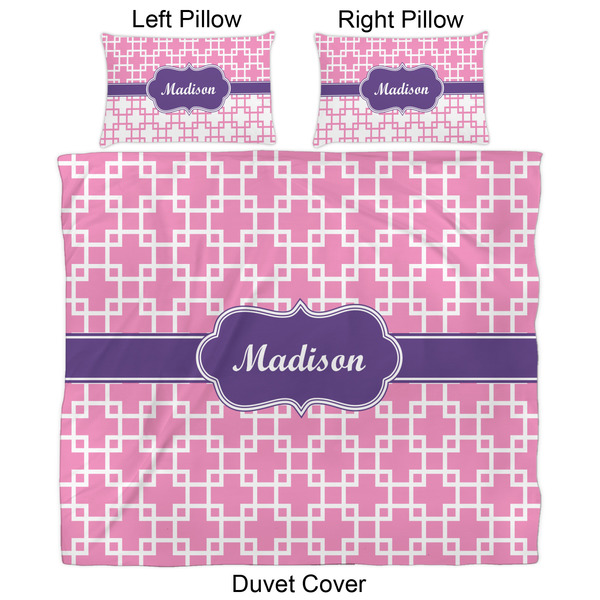 Linked Squares Duvet Cover Set - King - Approval