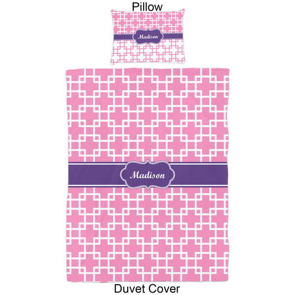 Linked Squares Duvet Cover Set - Twin - Approval