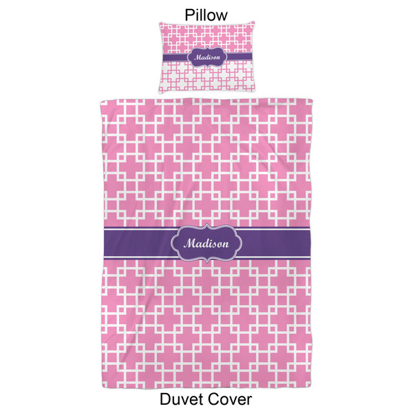 Linked Squares Duvet Cover Set - Twin XL - Approval