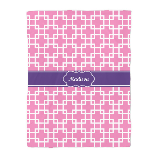 Linked Squares Duvet Cover - Twin - Front