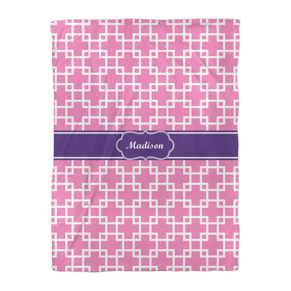 Linked Squares Duvet Cover - Twin XL - Front