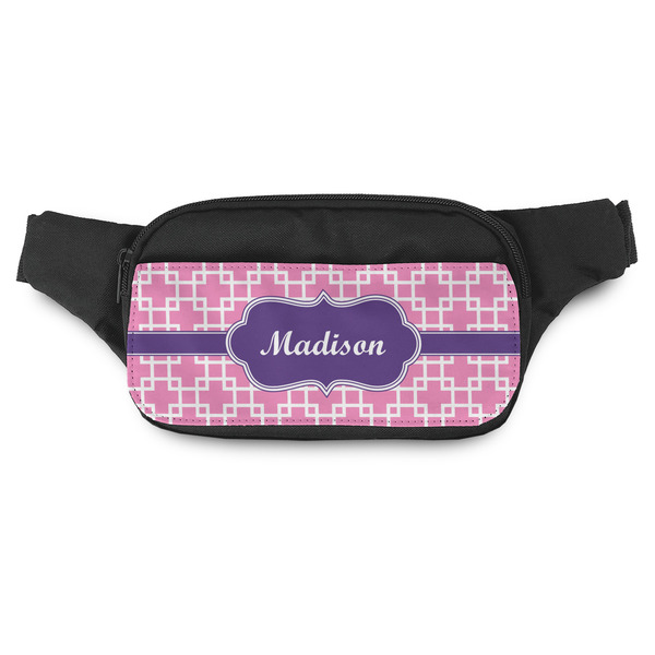 Custom Linked Squares Fanny Pack - Modern Style (Personalized)