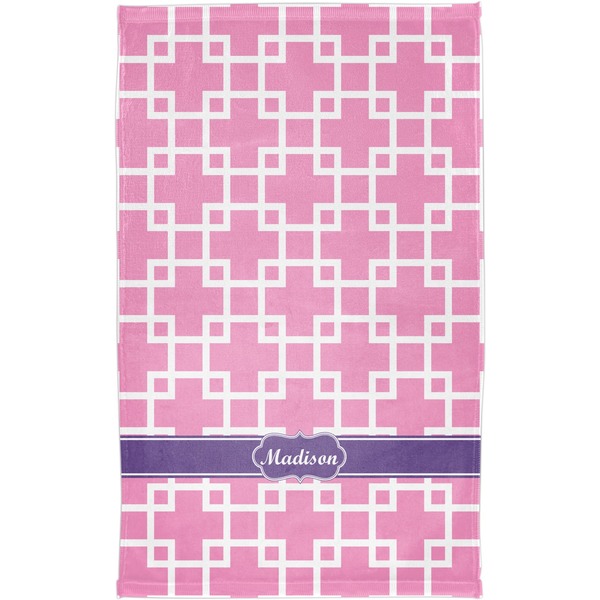 Linked Squares Finger Tip Towel - Full View