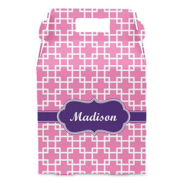 Linked Squares Gable Favor Box - Front