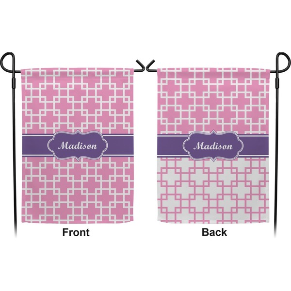 Linked Squares Garden Flag - Double Sided Front and Back