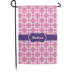 Linked Squares Small Garden Flag - Single Sided w/ Name or Text