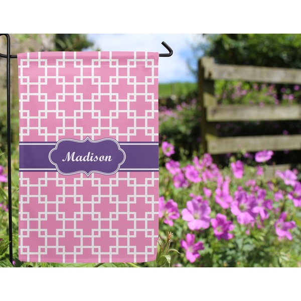 Linked Squares Garden Flag - Outside In Flowers