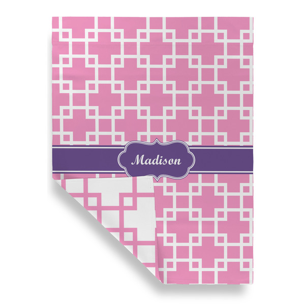 Linked Squares Garden Flags - Large - Double Sided - FRONT FOLDED