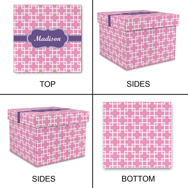 Linked Squares Gift Boxes with Lid - Canvas Wrapped - Medium - Approval