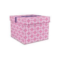 Linked Squares Gift Box with Lid - Canvas Wrapped - Small (Personalized)