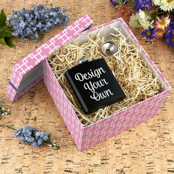 Linked Squares Gift Boxes with Lid - Canvas Wrapped - X-Large - In Context