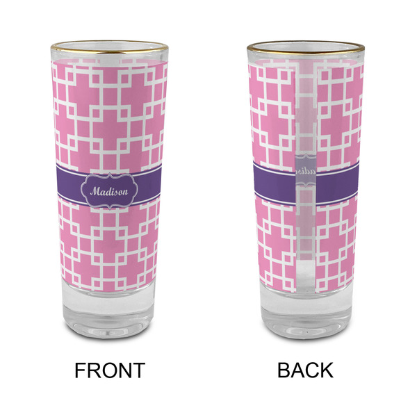Linked Squares Glass Shot Glass - 2 oz - Single - APPROVAL