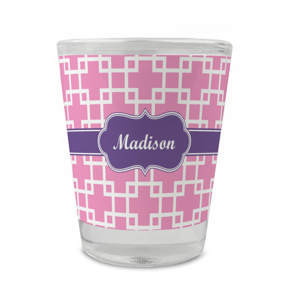 Linked Squares Glass Shot Glass - Standard - FRONT