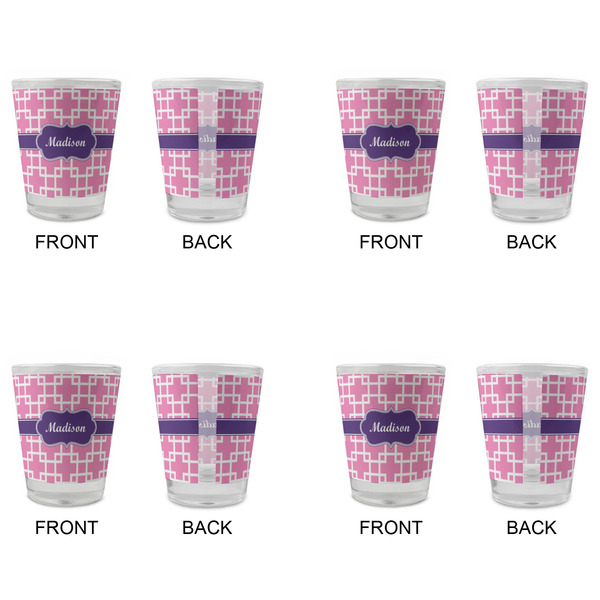 Linked Squares Glass Shot Glass - Standard - Set of 4 - APPROVAL