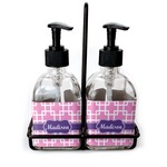 Linked Squares Glass Soap & Lotion Bottles (Personalized)