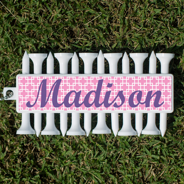 Custom Linked Squares Golf Tees & Ball Markers Set (Personalized)