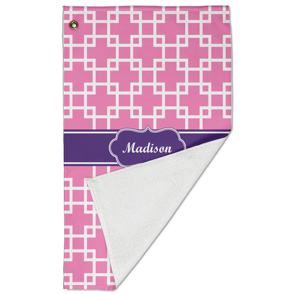 Linked Squares Golf Towel - Folded (Large)