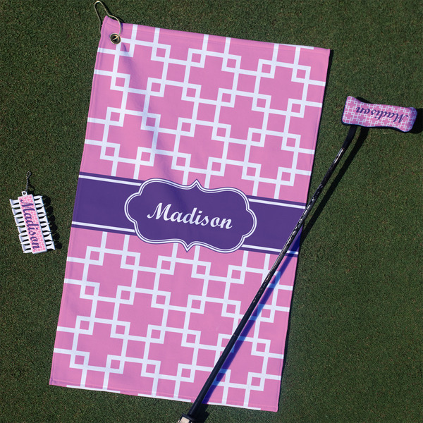 Custom Linked Squares Golf Towel Gift Set (Personalized)