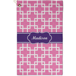 Linked Squares Golf Towel - Poly-Cotton Blend - Small w/ Name or Text