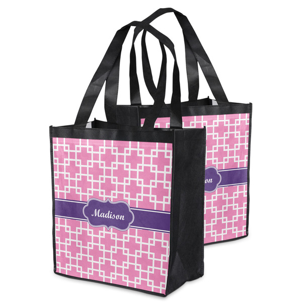 Linked Squares Grocery Bag - MAIN