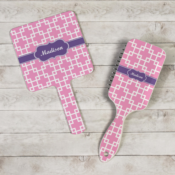 Linked Squares Hand Mirrors - In Context