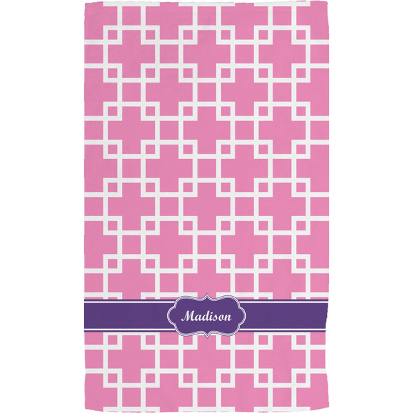 Linked Squares Hand Towel (Personalized)