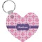 Linked Squares Heart Keychain (Personalized)