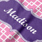 Linked Squares Hooded Baby Towel- Detail Close Up