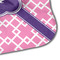 Linked Squares Hooded Baby Towel- Detail Corner