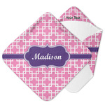 Linked Squares Hooded Baby Towel (Personalized)