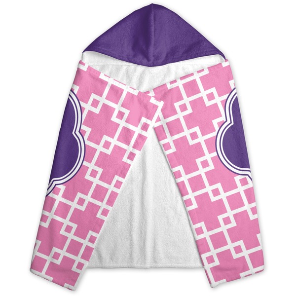 Linked Squares Hooded Towel - Folded