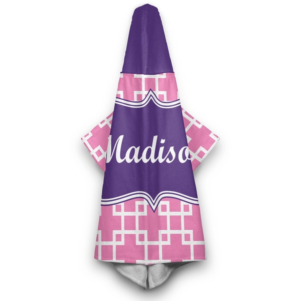 Linked Squares Hooded Towel - Hanging